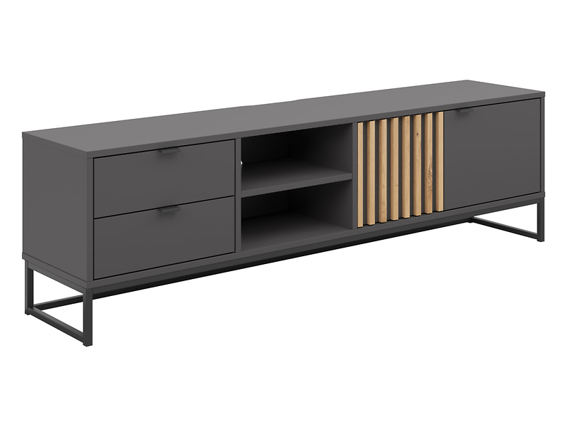 Szafka RTV Phil 176 cm z 2 drzwiami i 2 szufladami dąb artisan/antracyt 961625