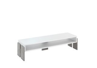 Szafka rtv pod telewizor 120 cm industrialna UMBA biały mat, dekor betonu 259448