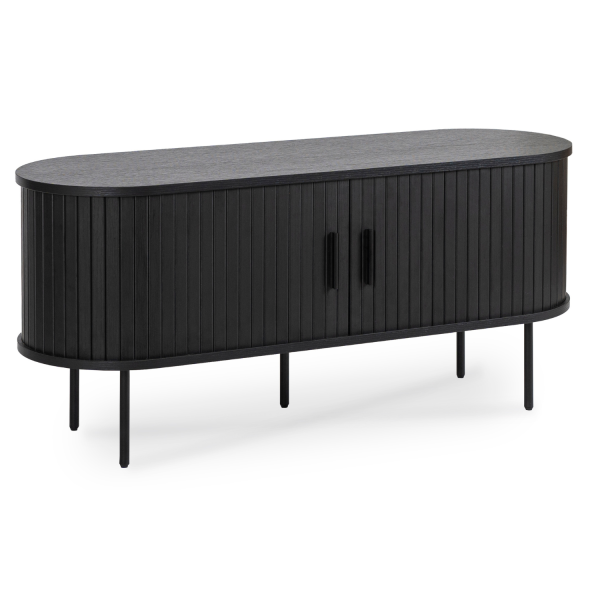 Szafka RTV Pod Telewizor Komoda Stolik Do Salonu Loft Czarna TRISH 120 cm 864890