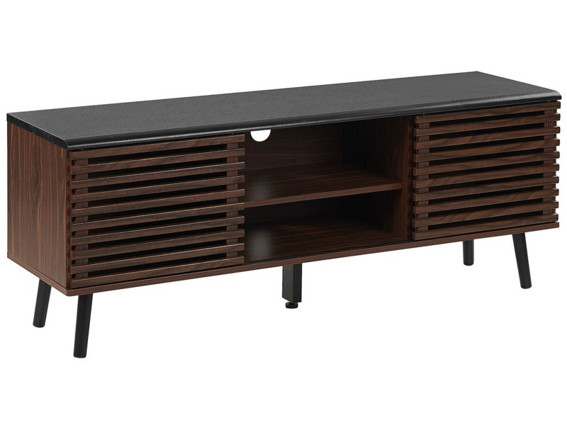 Szafka RTV pod TV 140 cm ciemne drewno 70946
