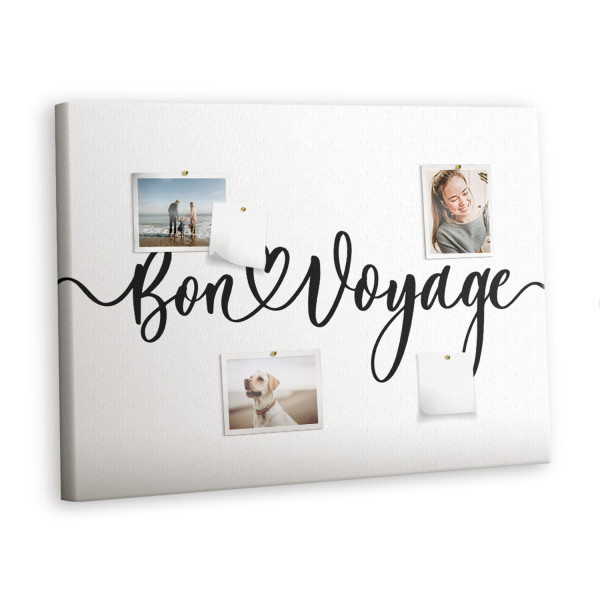 Tablica korkowa z nadrukiem dekoracyjna + pinezki Bon voyage 530578