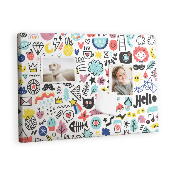 Tablica korkowa z nadrukiem do biura + pinezki Organizer 426051