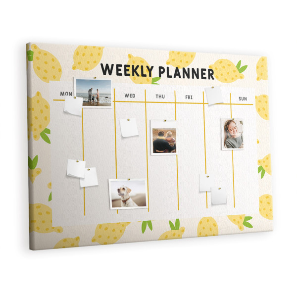 Tablica korkowa z nadrukiem do kuchni + pinezki Cytryny 383511