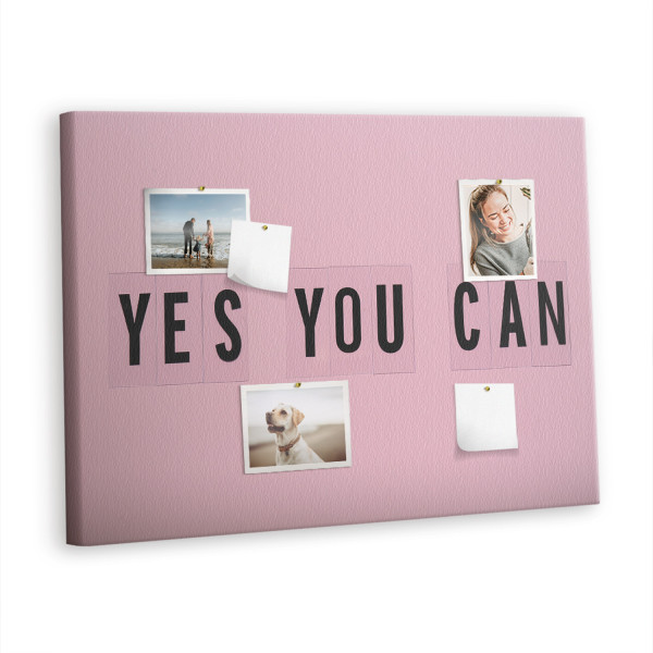 Tablica korkowa z nadrukiem do salonu + pinezki Yes You Can 407629