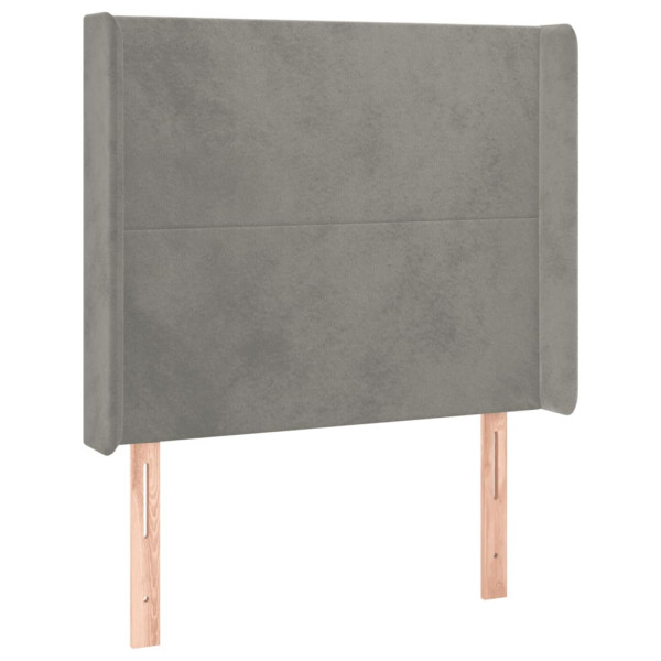Wezgłowie Szary 83 x 16 x 118/128 cm Aksamit vidaXL 517527