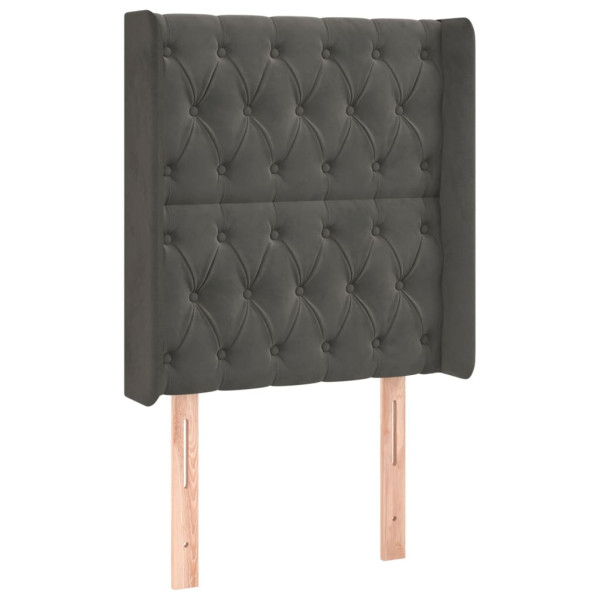 Wezgłowie Szary 83 x 16 x 118/128 cm Aksamit vidaXL 521453
