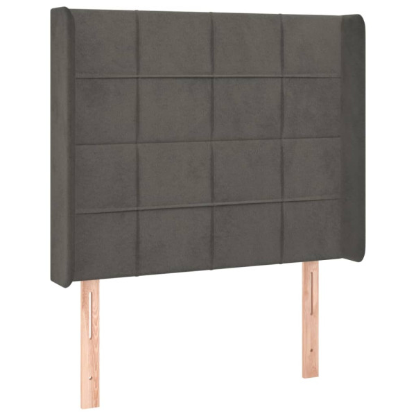 Wezgłowie Szary 83 x 16 x 118/128 cm Aksamit vidaXL 522096