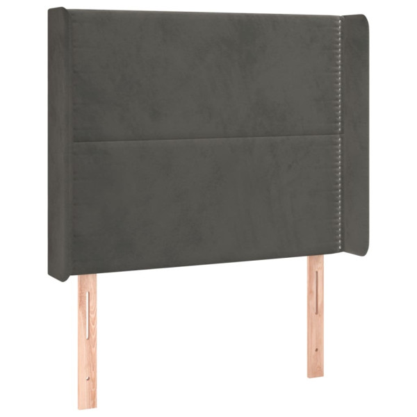 Wezgłowie Szary 83 x 16 x 118/128 cm Aksamit vidaXL 380066