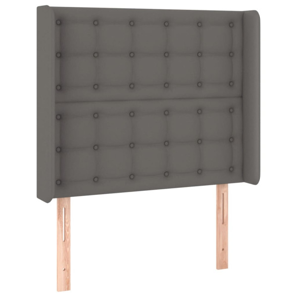 Wezgłowie Szary 83 x 16 x 118/128 cm Sztuczna skóra vidaXL 521060