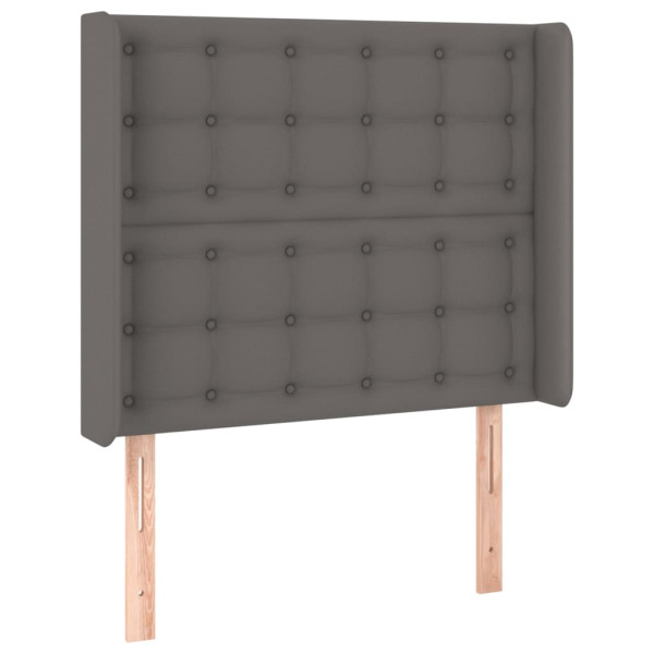 Wezgłowie Szary 83 x 16 x 118/128 cm Sztuczna skóra vidaXL 521138