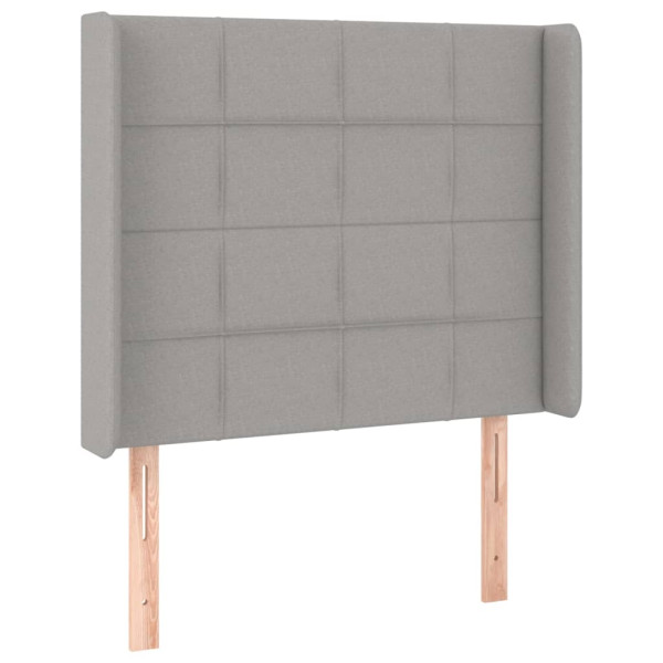 Wezgłowie Szary 83 x 16 x 118/128 cm Tkanina vidaXL 533184