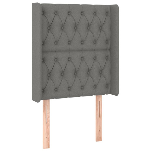 Wezgłowie Szary 83 x 16 x 118/128 cm Tkanina vidaXL 533246