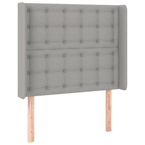 Wezgłowie Szary 83 x 16 x 118/128 cm Tkanina vidaXL 523271
