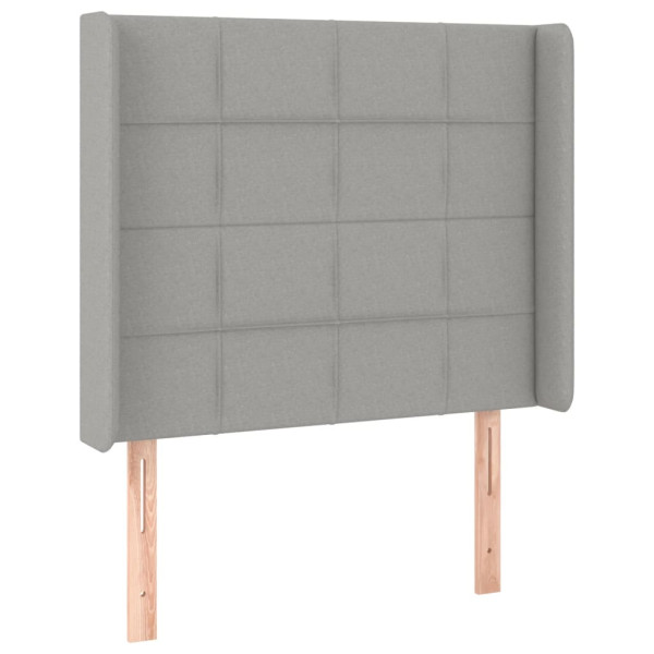 Wezgłowie Szary 83 x 16 x 118/128 cm Tkanina vidaXL 532519