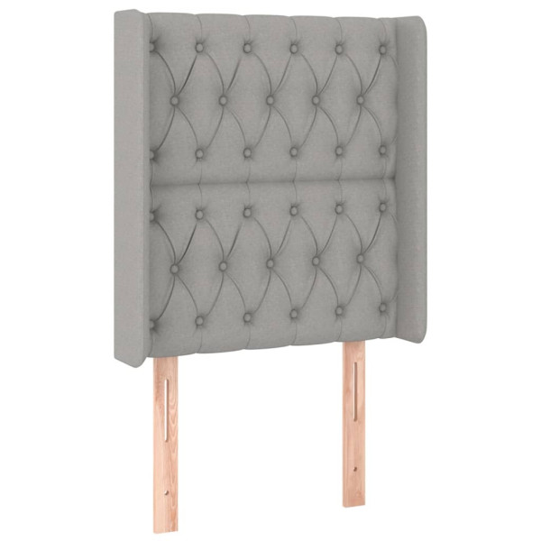 Wezgłowie Szary 83 x 16 x 118/128 cm Tkanina vidaXL 521773