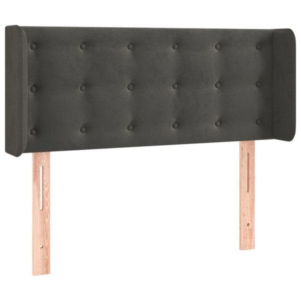 Wezgłowie Szary 83 x 16 x 78/88 cm Aksamit vidaXL 380814