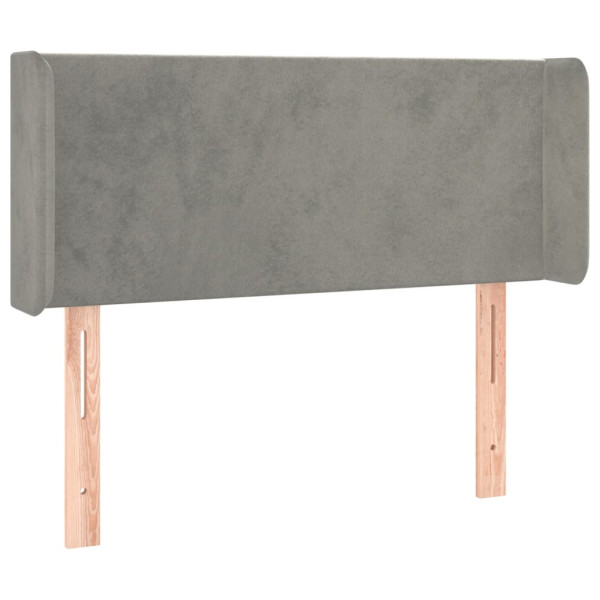 Wezgłowie Szary 83 x 16 x 78/88 cm Aksamit vidaXL 521799