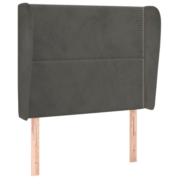 Wezgłowie Szary 83 x 23 x 118/128 cm Aksamit vidaXL 380106