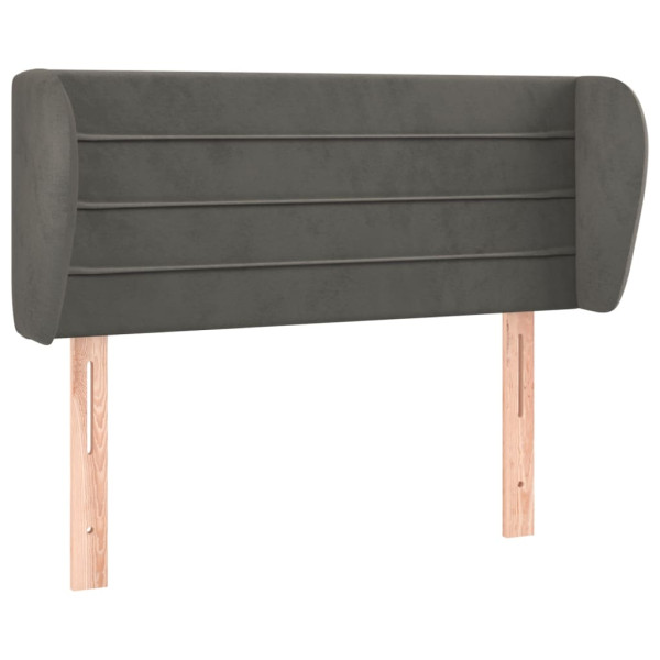 Wezgłowie Szary 83 x 23 x 78/88 cm Aksamit vidaXL 380077