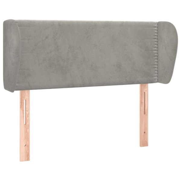 Wezgłowie Szary 83 x 23 x 78/88 cm Aksamit vidaXL 380815