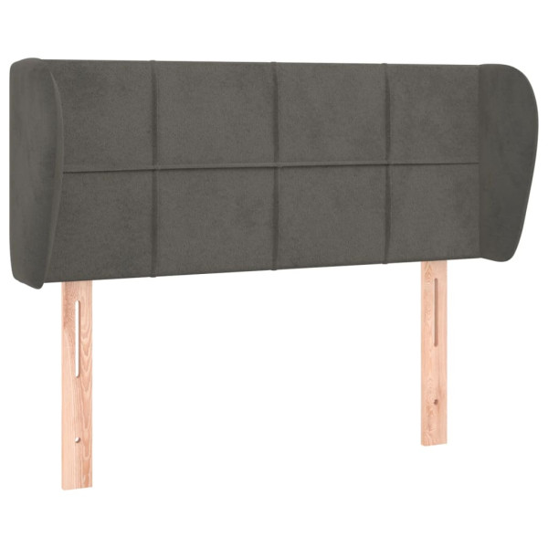 Wezgłowie Szary 83 x 23 x 78/88 cm Aksamit vidaXL 616841