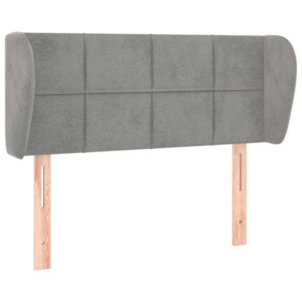 Wezgłowie Szary 83 x 23 x 78/88 cm Aksamit vidaXL 379889