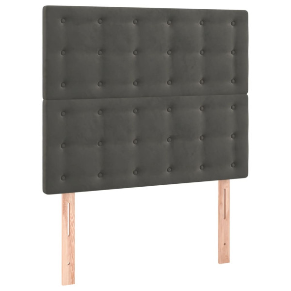 Wezgłowie Szary 90 x 5 x 118/128 cm Aksamit vidaXL 521913