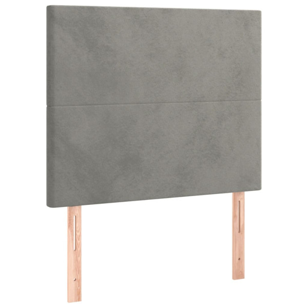 Wezgłowie Szary 90 x 5 x 118/128 cm Aksamit vidaXL 523119