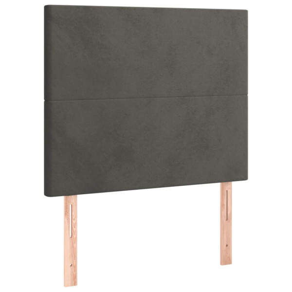 Wezgłowie Szary 90 x 5 x 118/128 cm Aksamit vidaXL 523158
