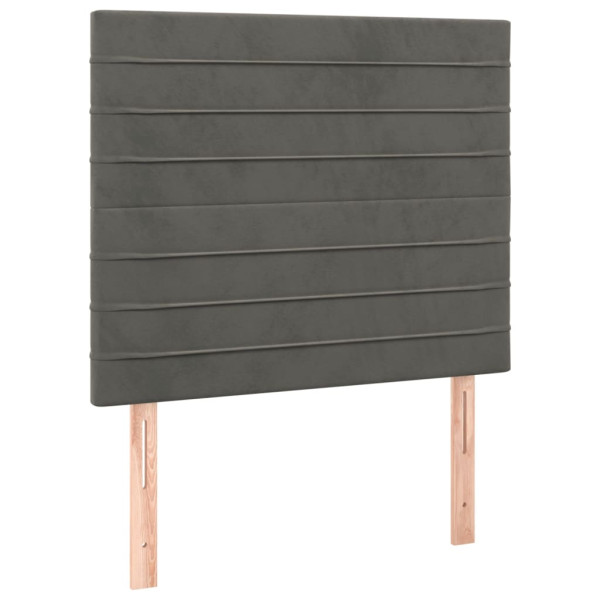 Wezgłowie Szary 90 x 5 x 118/128 cm Aksamit vidaXL 527802