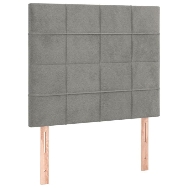 Wezgłowie Szary 90 x 5 x 118/128 cm Aksamit vidaXL 533446