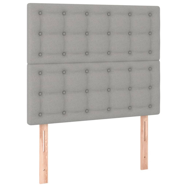 Wezgłowie Szary 90 x 5 x 118/128 cm Tkanina vidaXL 523077