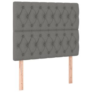 Wezgłowie Szary 90 x 7 x 118/128 cm Tkanina vidaXL 527854