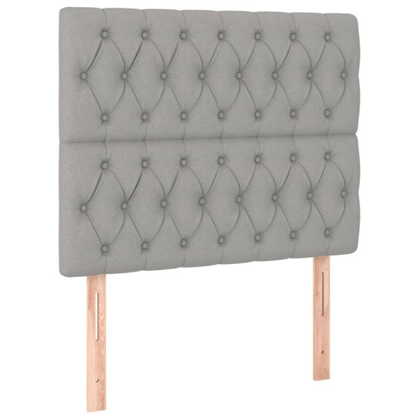Wezgłowie Szary 90 x 7 x 118/128 cm Tkanina vidaXL 527835