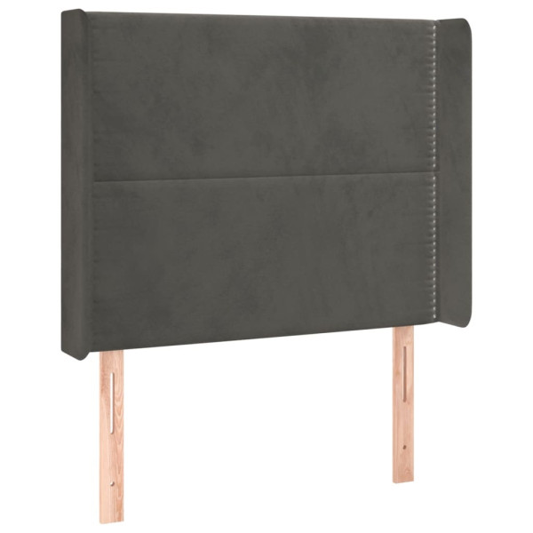 Wezgłowie Szary 93 x 16 x 118/128 cm Aksamit vidaXL 527568