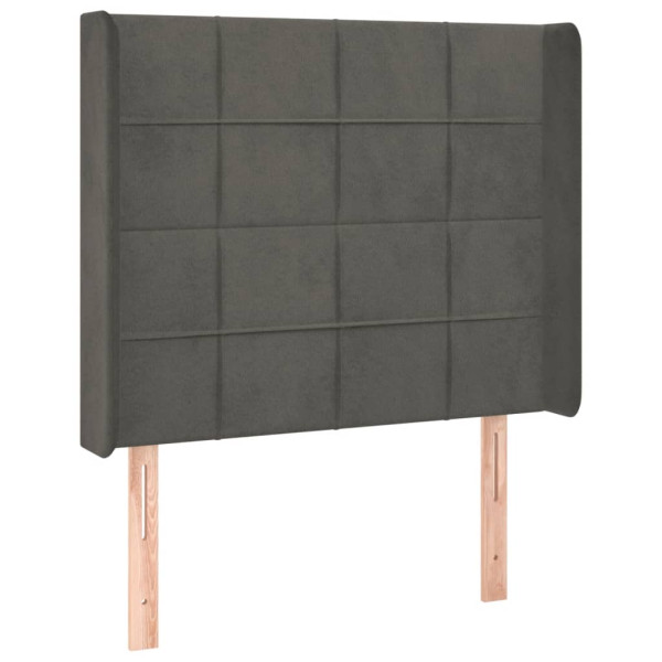 Wezgłowie Szary 93 x 16 x 118/128 cm Aksamit vidaXL 527814