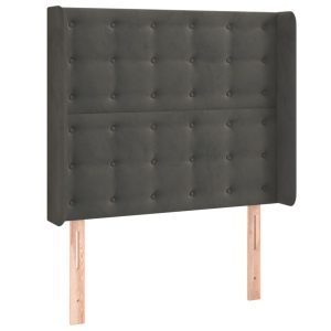 Wezgłowie Szary 93 x 16 x 118/128 cm Aksamit vidaXL 517533