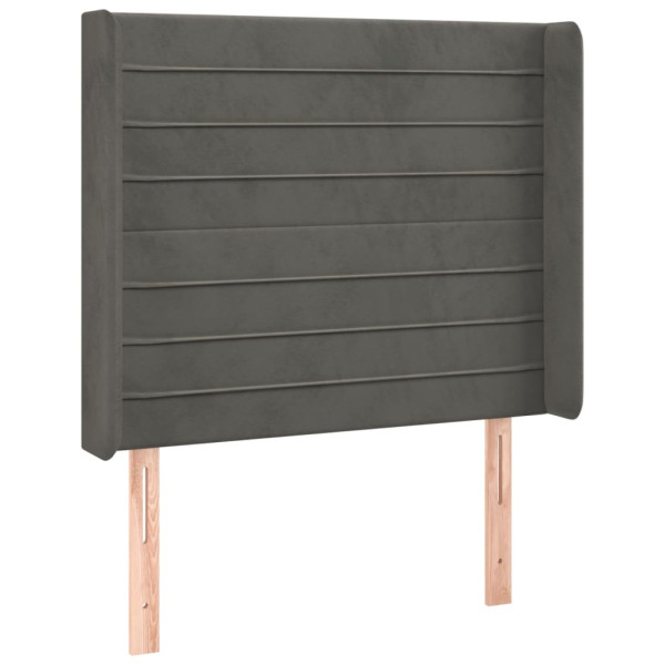 Wezgłowie Szary 93 x 16 x 118/128 cm Aksamit vidaXL 523179