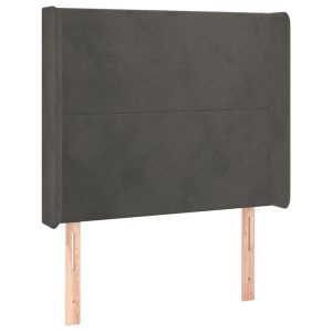 Wezgłowie Szary 93 x 16 x 118/128 cm Aksamit vidaXL 523334