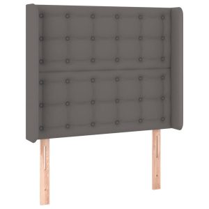 Wezgłowie Szary 93 x 16 x 118/128 cm Sztuczna skóra vidaXL 521160 Wezgłowie Szary 93 x 16 x 118/128 cm Sztuczna skóra vidaXL 521160