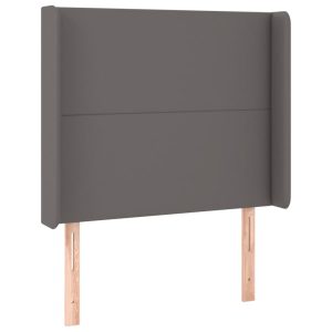 Wezgłowie Szary 93 x 16 x 118/128 cm Sztuczna skóra vidaXL 531885 Wezgłowie Szary 93 x 16 x 118/128 cm Sztuczna skóra vidaXL 531885