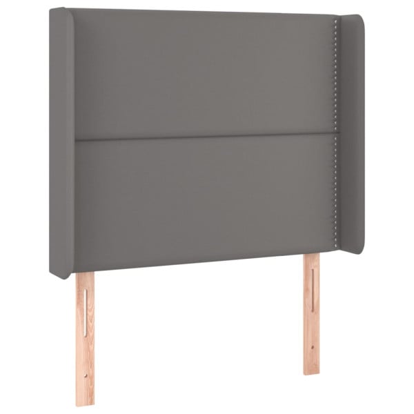 Wezgłowie Szary 93 x 16 x 118/128 cm Sztuczna skóra vidaXL 533187
