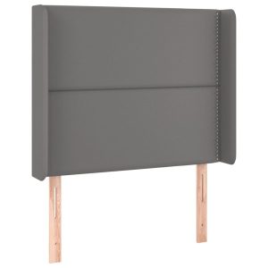 Wezgłowie Szary 93 x 16 x 118/128 cm Sztuczna skóra vidaXL 535556 Wezgłowie Szary 93 x 16 x 118/128 cm Sztuczna skóra vidaXL 535556