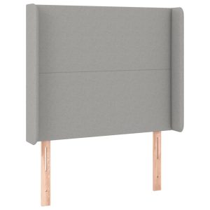 Wezgłowie Szary 93 x 16 x 118/128 cm Tkanina vidaXL 532832 Wezgłowie Szary 93 x 16 x 118/128 cm Tkanina vidaXL 532832
