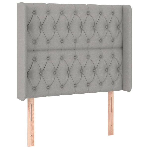 Wezgłowie Szary 93 x 16 x 118/128 cm Tkanina vidaXL 533362