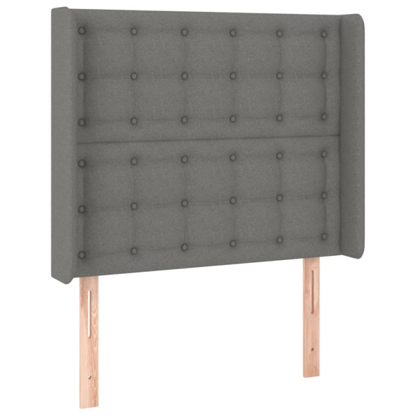 Wezgłowie Szary 93 x 16 x 118/128 cm Tkanina vidaXL 535063