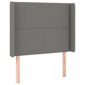 Wezgłowie Szary 93 x 16 x 118/128 cm Tkanina vidaXL 521085 Wezgłowie Szary 93 x 16 x 118/128 cm Tkanina vidaXL 521085