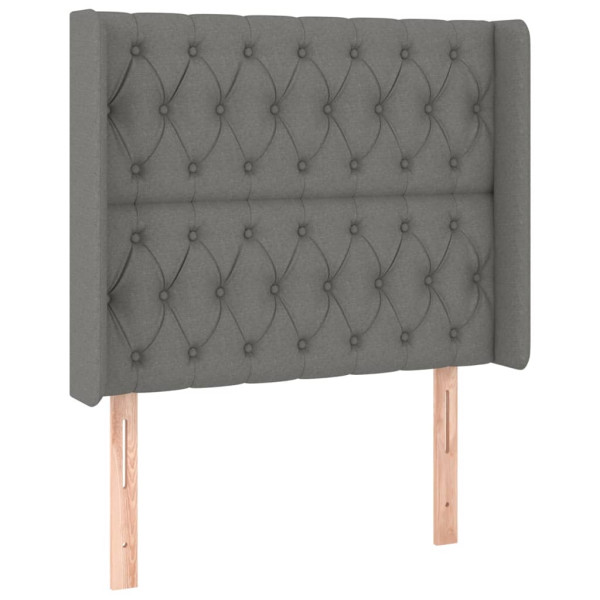 Wezgłowie Szary 93 x 16 x 118/128 cm Tkanina vidaXL 521827