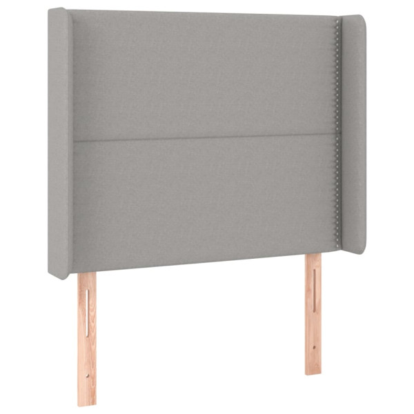 Wezgłowie Szary 93 x 16 x 118/128 cm Tkanina vidaXL 380040
