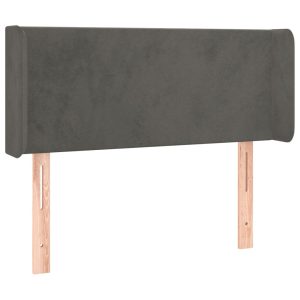 Wezgłowie Szary 93 x 16 x 78/88 cm Aksamit vidaXL 527477 Wezgłowie Szary 93 x 16 x 78/88 cm Aksamit vidaXL 527477